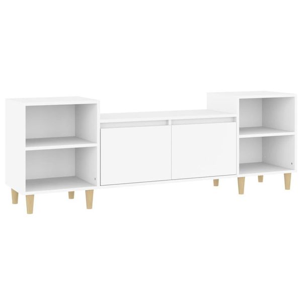 Syfax™ Mobile Porta Tv Bianco 160X35X55 Cm In Legno Multistrato-image