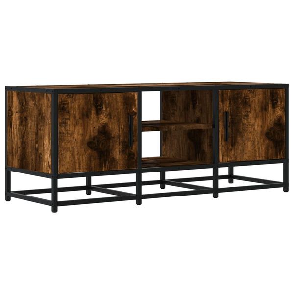 Syfax™ Mobile Tv Rovere Fumo 100X35X41 Cm Legno Multistrato E Metallo-image