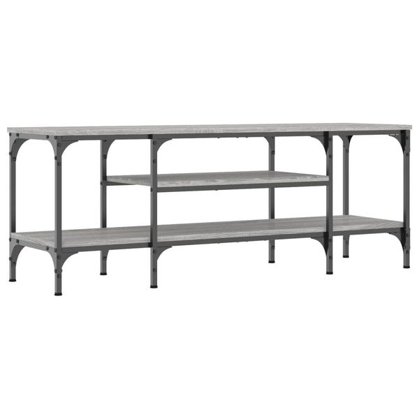 Syfax™ Mobile Tv Grigio Sonoma 121X35X45 Cm Legno Multistrato E Ferro-image