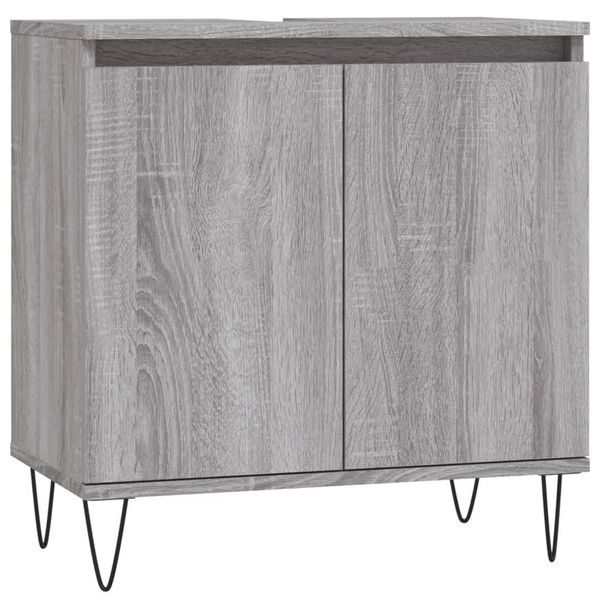 Syfax™ Mobile Da Bagno Grigio Sonoma 58X33X60 Cm In Legno Multistrato-image