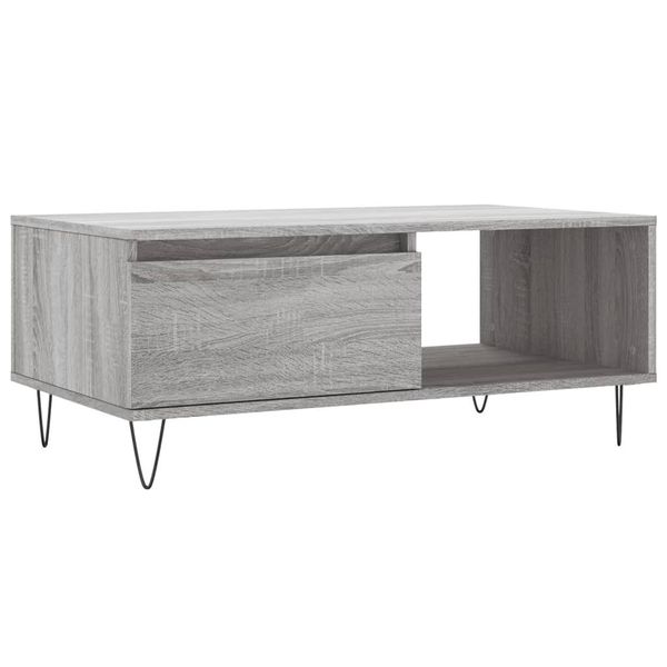 Syfax™ Tavolino Salotto Grigio Sonoma 90X50X36,5 Cm Legno Multistrato-image