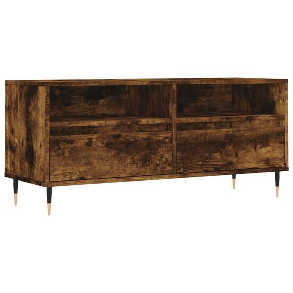 Syfax™ Mobile Tv Rovere Fumo 100X34,5X44,5 Cm In Legno Multistrato-image