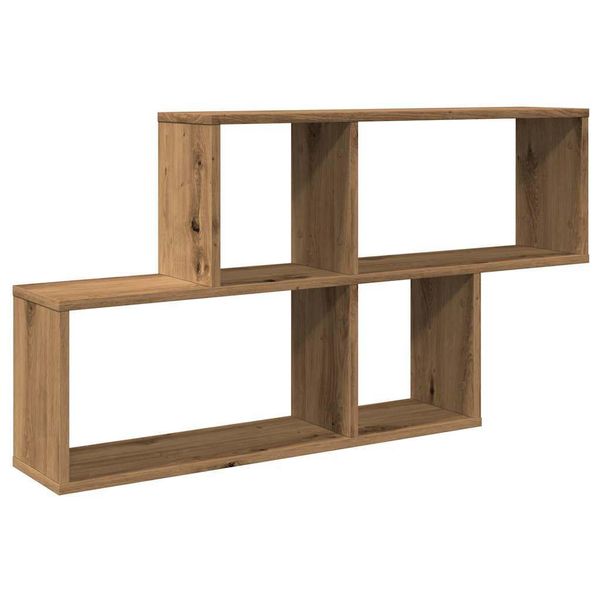 Vidaxl Scaffale A Muro Rovere Artigianale 100X18X53 Cm Materiale A Base Di Legno-image