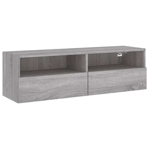 Syfax™ Mobile Tv A Parete Grigio Sonoma 100X30X30 Cm Legno Multistrato-image