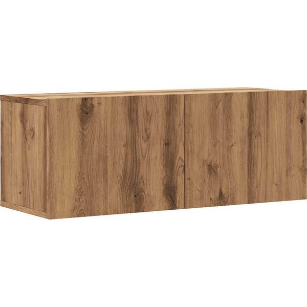 Syfax™ Mobile Tv A Parete Rovere Artigianale 80X30X30 Cm In Truciolato-image