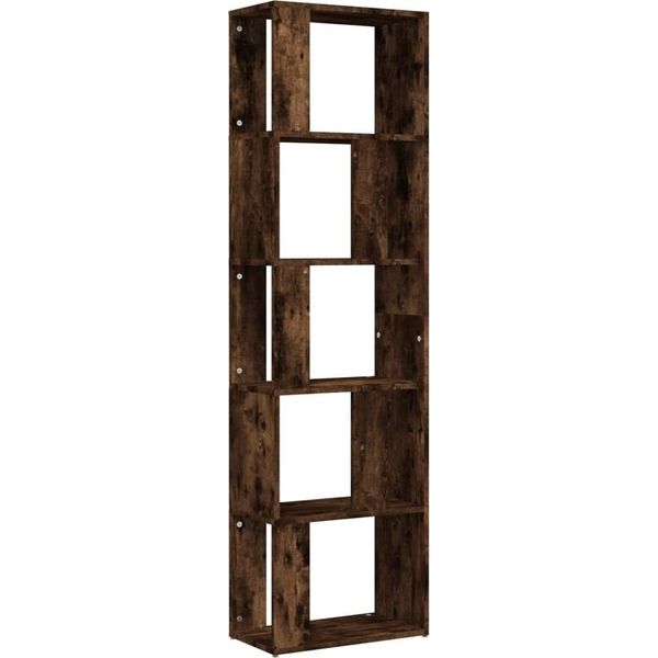 Syfax™ Libreria Rovere Fumo 45X24X160 Cm In Legno Multistrato-image