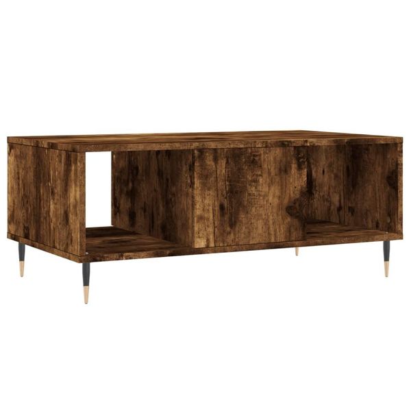 Syfax™ Tavolino Da Salotto Rovere Fumo 90X50X36,5 Cm Legno Multistrato-image