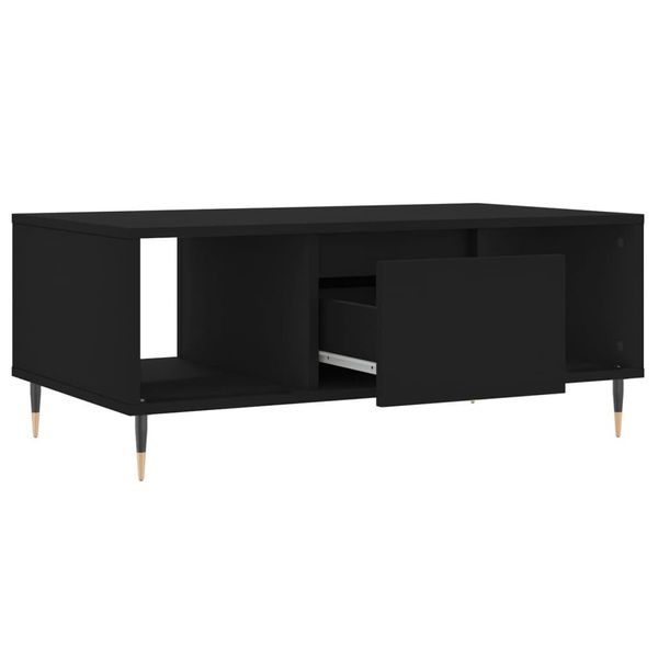 Syfax™ Tavolino Da Salotto Nero 90X50X36,5 Cm In Legno Multistrato-image