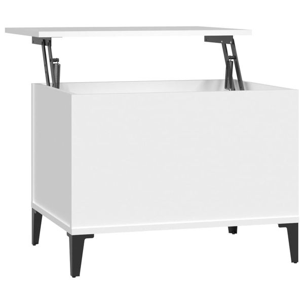 Syfax™ Tavolino Da Salotto Bianco 60X44,5X45 Cm In Legno Multistrato-image