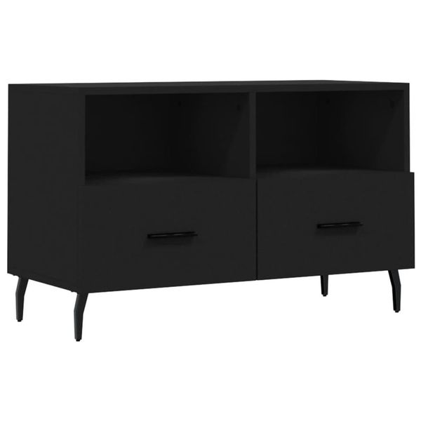 Syfax™ Mobile Porta Tv Nero 80X36X50 Cm In Legno Multistrato-image