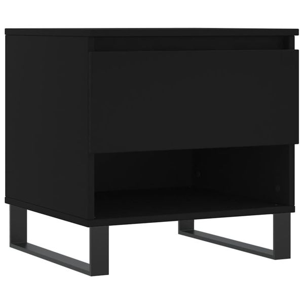 Syfax™ Tavolino Da Salotto Nero 50X46X50 Cm In Legno Multistrato-image