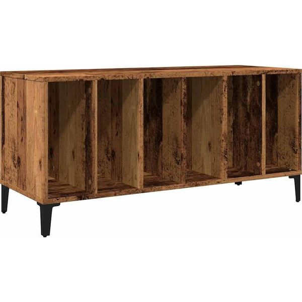 Syfax™ Mobile Porta Dischi Legno Antico 100X38X48 Cm Legno Multistrato-image