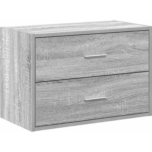 Syfax™ Armadio Con 2 Cassetti Grigio Sonoma 60X31X40 Cm In Truciolato-image
