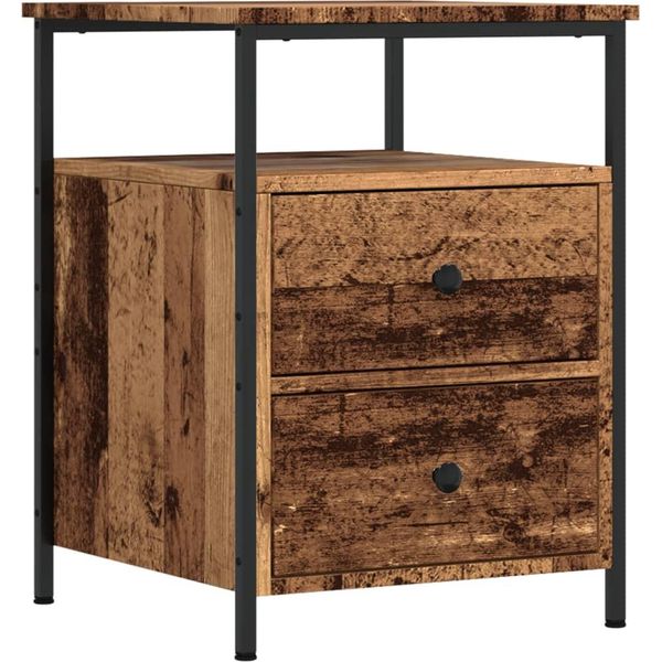 Syfax™ Comodino Legno Antico 44X45X60 Cm In Legno Multistrato-image