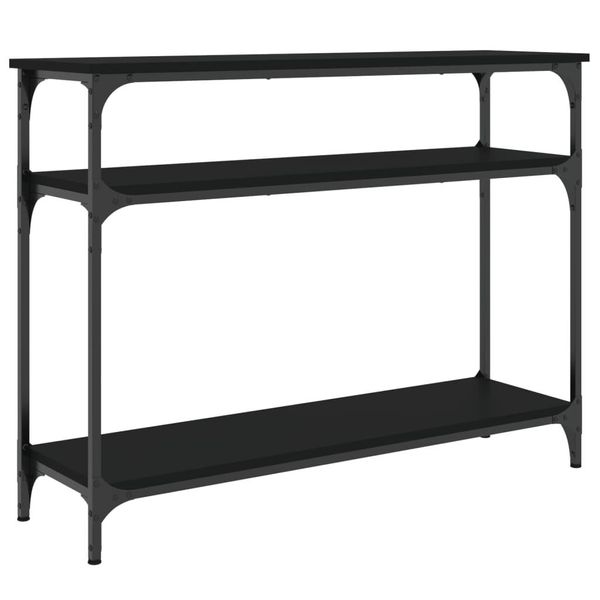 Syfax™ Tavolino Consolle Nero 100X29X75 Cm In Legno Multistrato-image