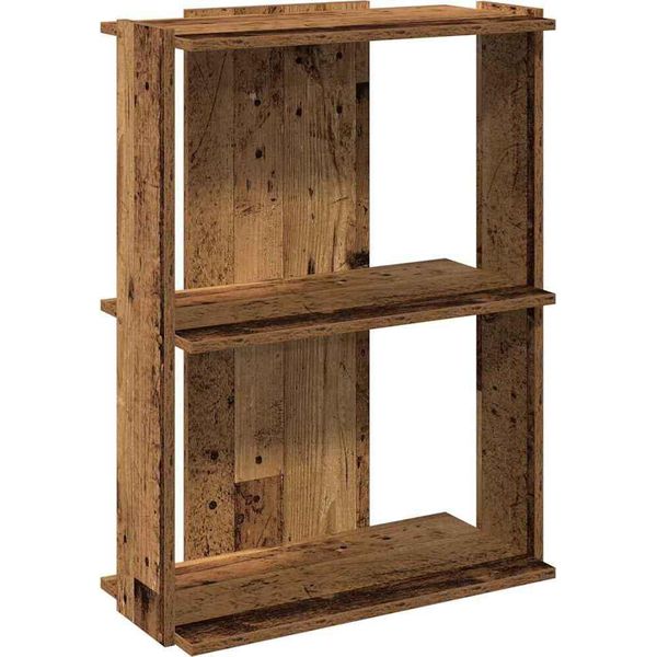Syfax™ Libreria A 3 Ripiani Legno Antico 60X30X80 Cm Legno Multistrato-image