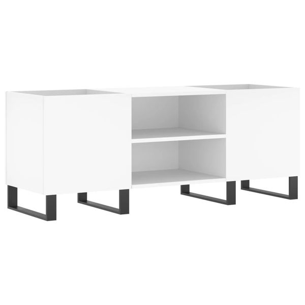 Syfax™ Mobile Porta Dischi Bianco 121X38X48 Cm In Legno Multistrato-image