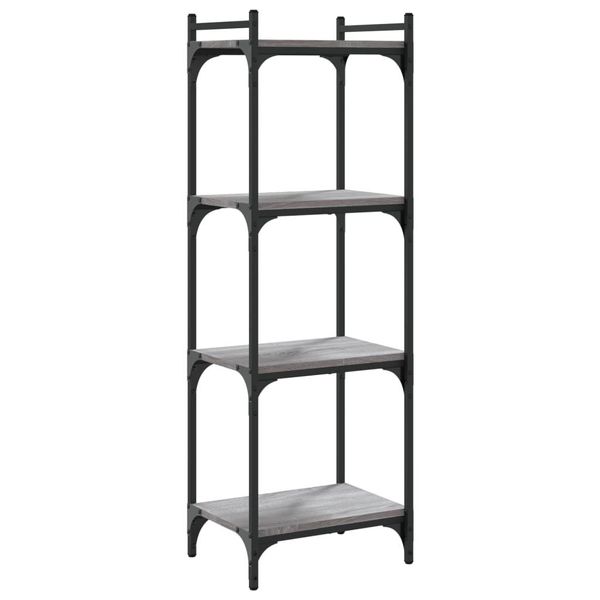 Syfax™ Libreria 4 Ripiani Grigio Sonoma 40X30X120Cm Legno Multistrato-image