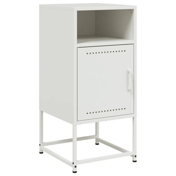 Syfax™ Comodino Bianco 36X39X78 Cm In Acciaio-image