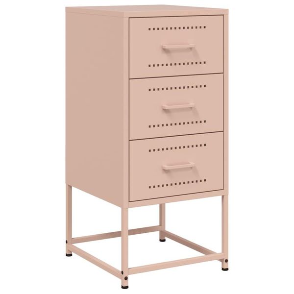 Syfax™ Comodino Rosa 36X39X78 Cm In Acciaio-image