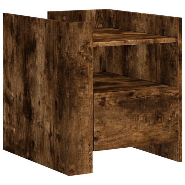 Syfax™ Comodino Rovere Fumo 45X50X50 Cm In Truciolato-image