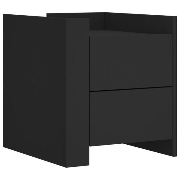 Syfax™ Comodino Nero 45X50X50 Cm In Legno Multistrato-image