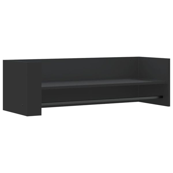 Syfax™ Scaffale A Parete Nero 100X35X30,5 Cm In Legno Multistrato-image