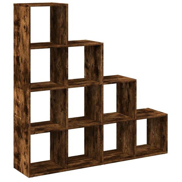 Syfax™ Libreria 4 Ripiani Rovere Fumo 131,5X29X131,5 Cm In Truciolato-image