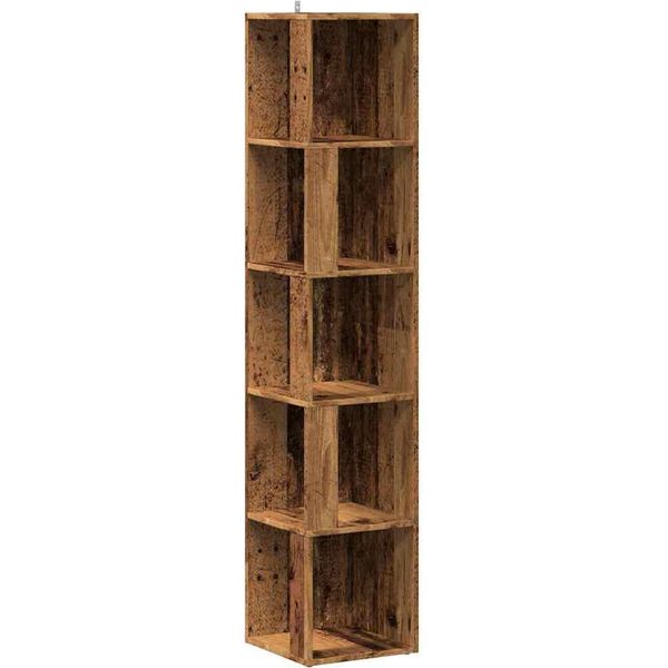Syfax™ Mobile Angolare Legno Antico 33X33X165 Cm In Truciolato-image
