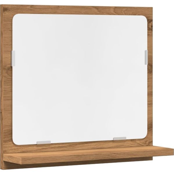 Syfax™ Mobile Bagno Specchio Rovere Artigianale 40X11X37 Cm Truciolato-image