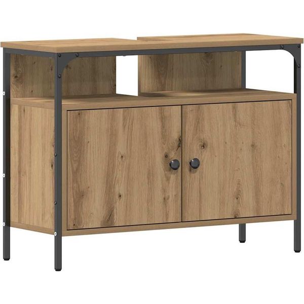 Syfax™ Armadio Per Lavabo Da Bagno Rovere Artigianale 80 X 30 X 60 Cm-image