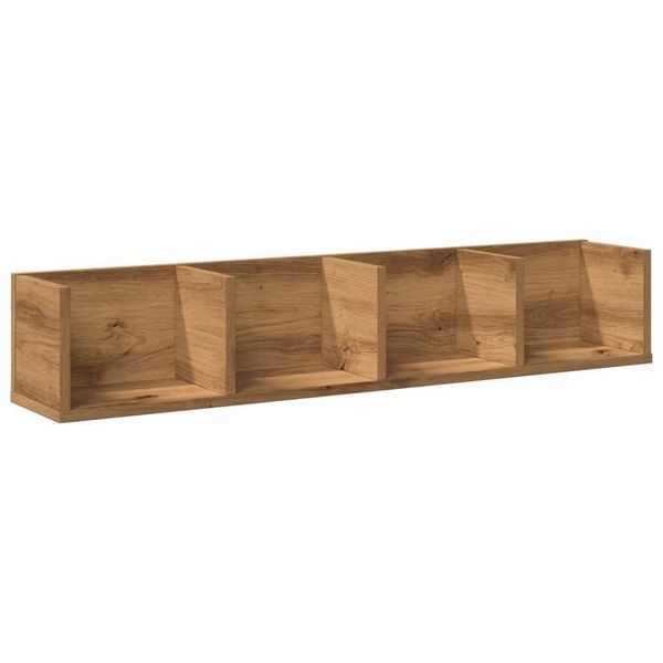 Syfax™ Mensola A Muro Cd Artigianale 100X18X18 Cm Legno Multistrato-image