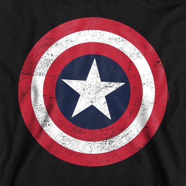 Capitan America - Felpa Con Cappuccio Per Bambini, Pullover TV22726 (116) (Navy)-image