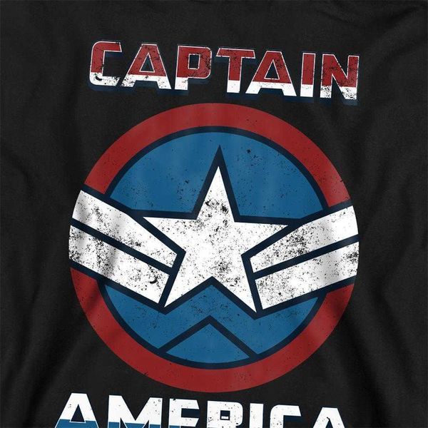 Capitan America - Felpa Con Cappuccio Per Bambini, Pullover TV22743 (152-158) (Navy)-image