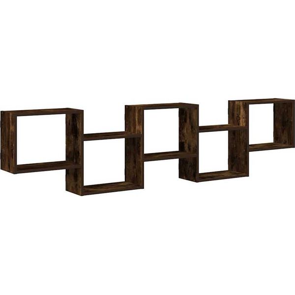 Syfax™ Mensola A Cubo Da Parete 5 Scomparti In Truciolato Rovere Fumo-image