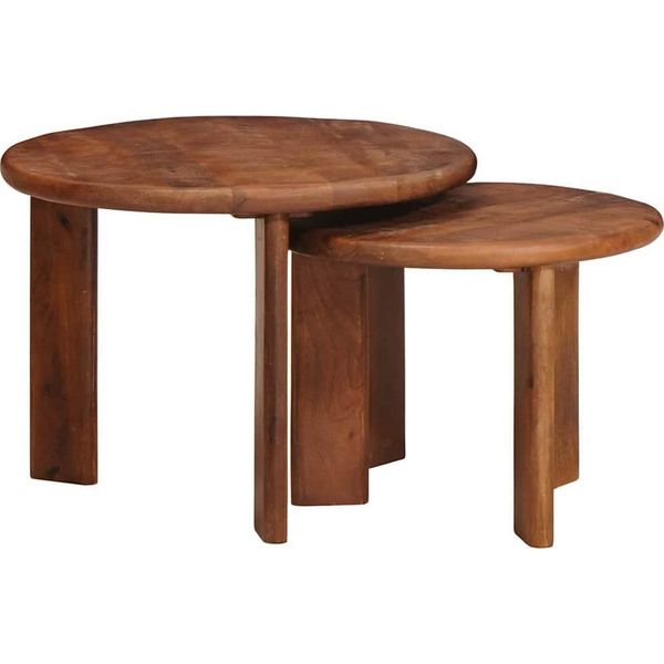 Syfax™ Tavoli Da Caffè Nido 2 Pcs Legno Di Mango Massello-image
