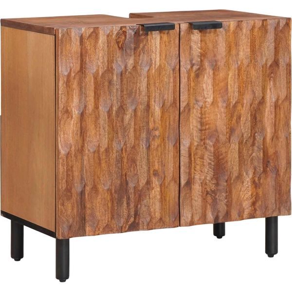 Syfax™ Armadio Per Lavabo Da Bagno Con Porta Marrone 62 X 33 X 58 Cm-image