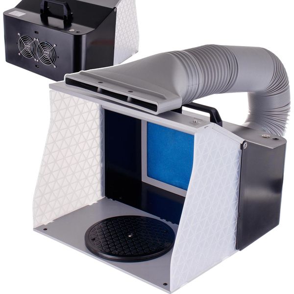 Cabina Di Verniciatura Portatile Con Aerografo E Illuminazione A Led-image