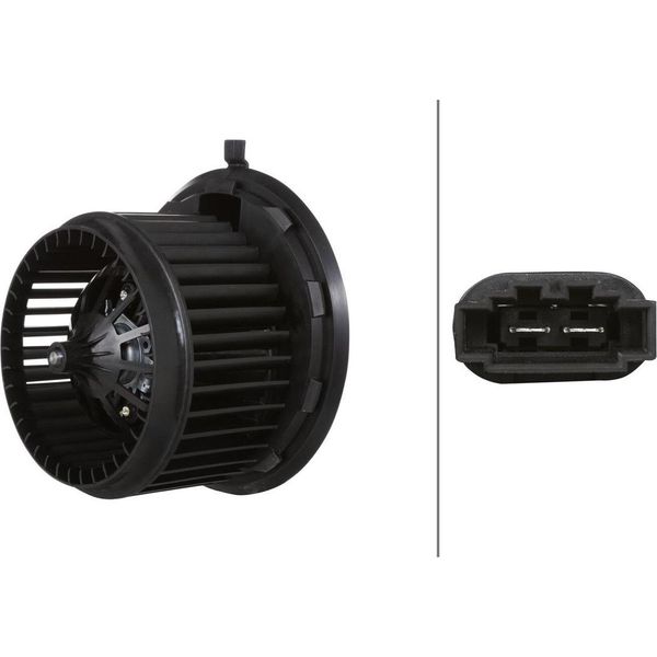 Ventilatore Interno 12 V 264 W A 2 Poli Hella Per Vw Transporter E Altri Modelli-image