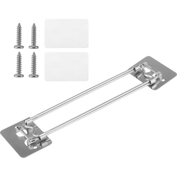 Barra Portaoggetti Angolare Per Doccia Rv, Barra Bagno Regolabile In Acciaio Inox Per Camper Caravan, 1 Confezione-image