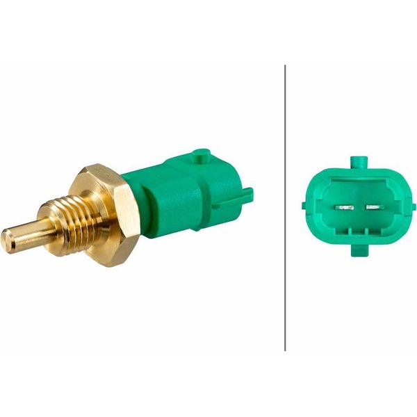 Sensore Temperatura Liquido Refrigerante Avvitato A 2 Poli Hella Per Volvo V60 E Altri Modelli-image