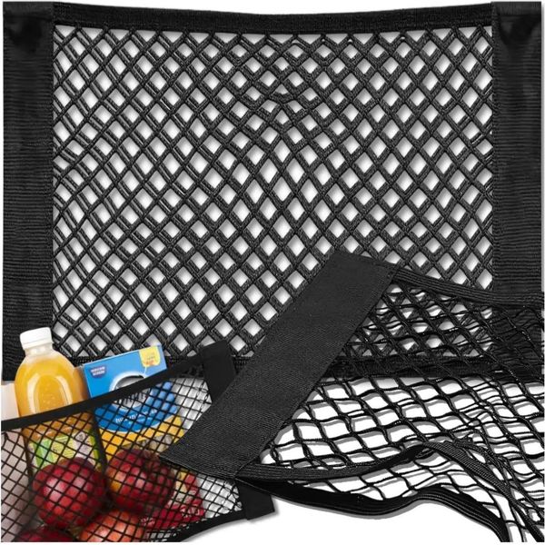 Edibazzar | Rete Per Bagagliaio 30X25 Cm Con Chiusura Elastica In Velcro-image