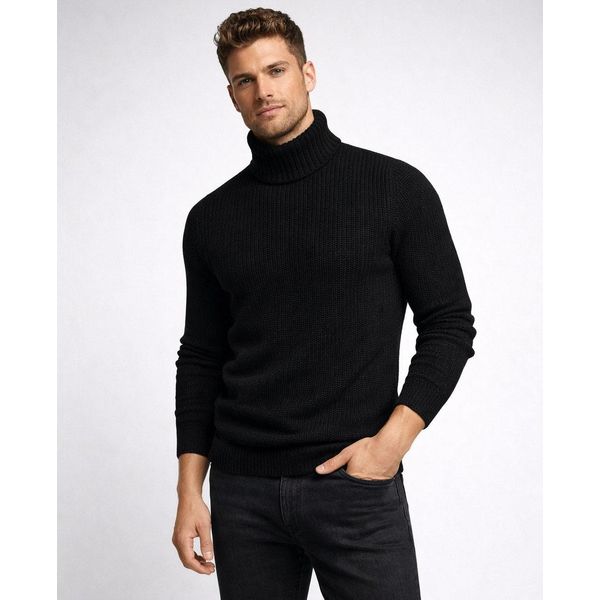 Recea Maglione A Collo Alto Da Uomo Monotit Nero L-image