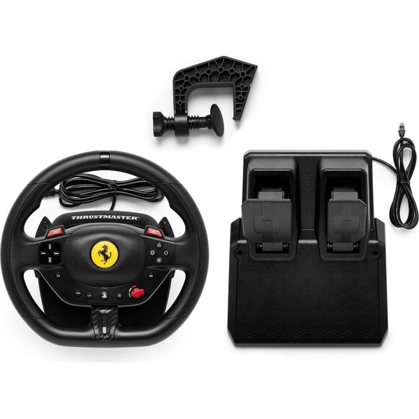 Thrustmaster T98-P Ferrari 296 Gtb Nero Sterzo + Pedali Pc, Playstation 4, Playstation 5-image