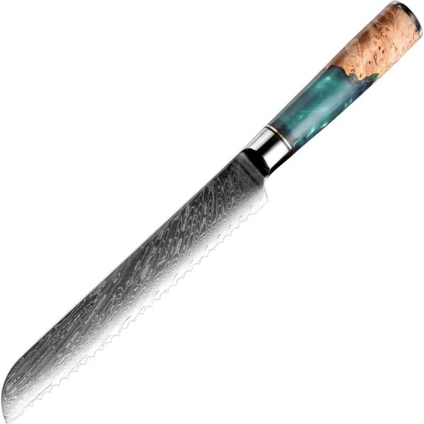 Coltello Da Cucina Damasco SH-39328 - Bread/Blu KP39328-image