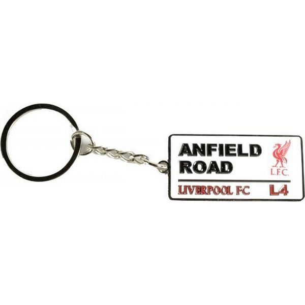 Liverpool Fc - Portachiavi "Anfield Road"", Cartello Stradale BS6548 (Taglia Unica) (Rosso/Bianco)"-image