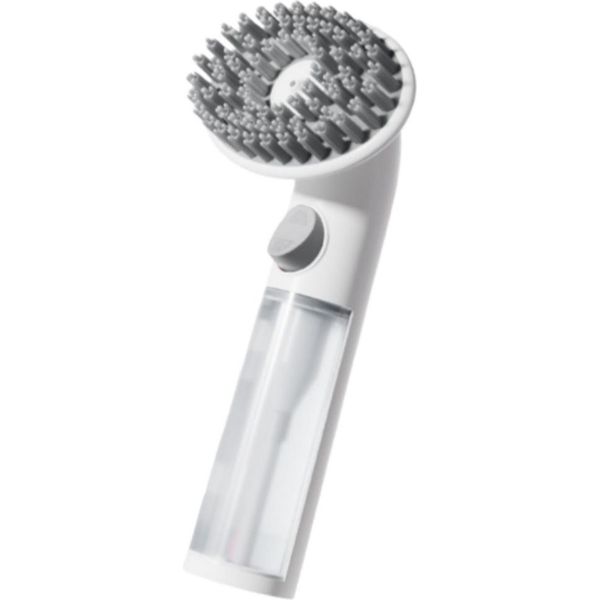 Inf Spazzola Da Bagno Portatile Per Animali: Massaggio In Silicone Per Cani E Gatti Grigio-image
