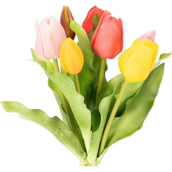 Tulipani Decorativi Artificiali Per Decorazioni Primaverili E Da Tavola, 7 Pezzi-image