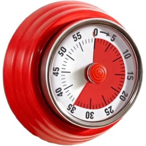 Inf Timer Da Cucina Meccanico - Timer Magnetico Per Cucinare E Cuocere Rosso-image
