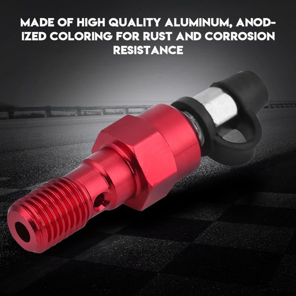 M10X1,0 Mm Vite Di Spurgo Della Pinza Freno Principale Della Motocicletta Nipplo Bullone Banjo Cappuccio Antipolvere Rosso-image